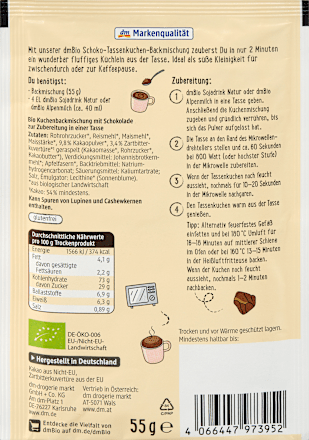 Tassenkuchen Schoko, 55 g