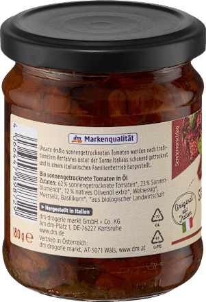 Tomaten, sonnengetrocknet, eingelegt in Öl, 180 g