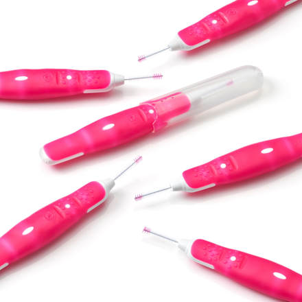 Interdentale ragers roze 0,4 mm ISO 0, 6 stuks