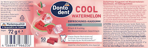 Kaugummi, Cool Watermelon, zuckerfrei, 50 St