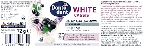 Kaugummi, White Cassis, zuckerfrei, 50 St