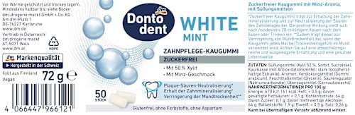 Kaugummi, White Mint, zuckerfrei, 50 St