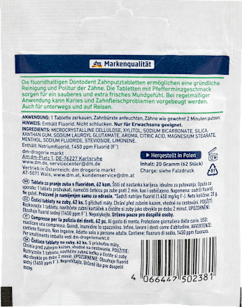 Dontodent Tandpastatabletten, 20 g