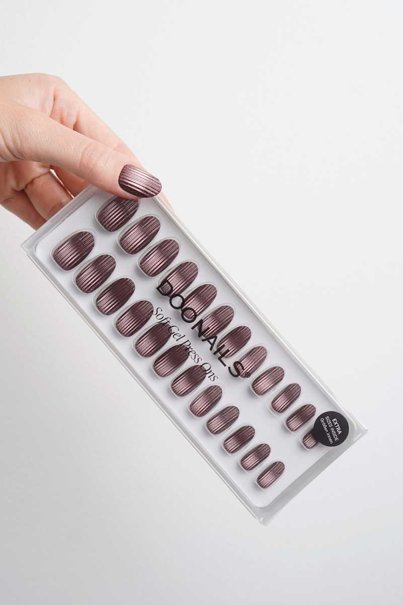 Doonails Künstliche Nägel, Soft Gel Press Ons Espresso Martini Medium Round, 30 St