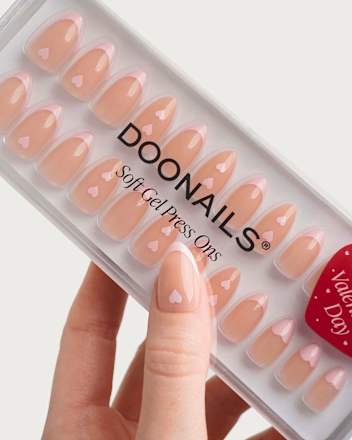 Künstliche Nägel, Soft Gel Press Ons Flirty French, 30 St