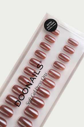 Künstliche Nägel, Soft Gel Press Ons Glazed Chocolate Short Square, 30 St
