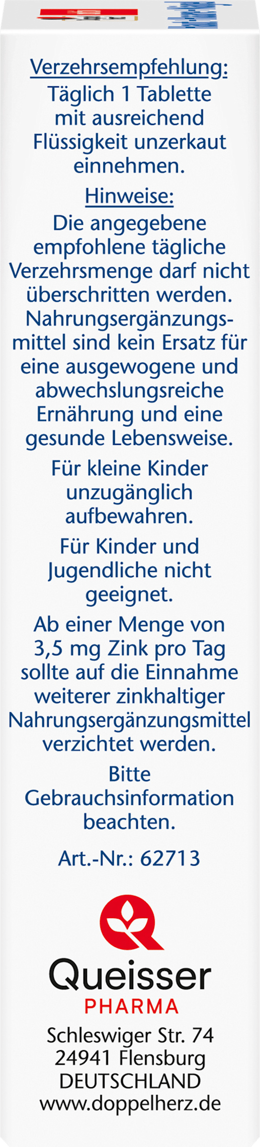 Huid + Haar + Nagels Tabletten (30 tabletten), 19,9 g