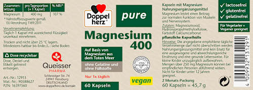 Magnesium 400 capsules 60 stuks, 45,7 g