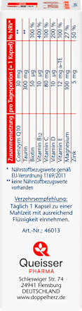 Taurin + Q10 Kapseln 30 St, 24,7 g