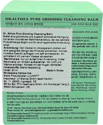Gesichtsreinigung Cleansing Balm Pure Grinding, 50 ml Dr. Althea