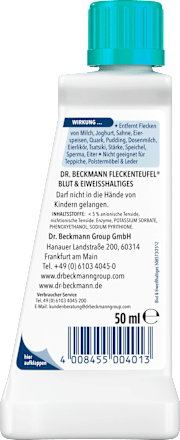 Fleckenentferner Fleckenteufel Blut & Eiweißhaltiges, 50 ml