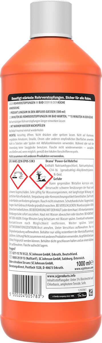 Drano Power-Gel Rohrfrei, 1 l