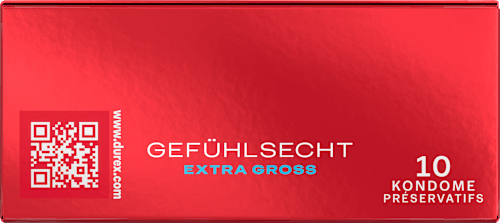 Kondome Gefühlsecht Extra Groß XXL, Breite 60mm, 10 St