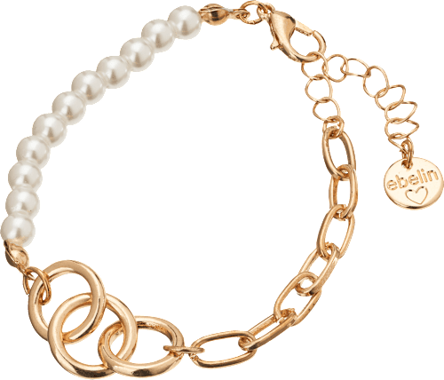 Armband met parels, goudlook, 1 stuk