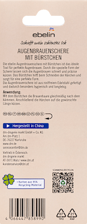 Augenbrauenschere mit Bürstchen, 1 St