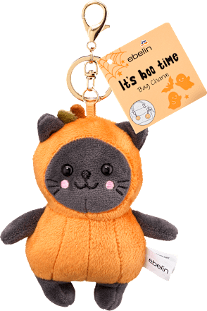 Bag Charm Katze im Kürbiskostüm, 1 St