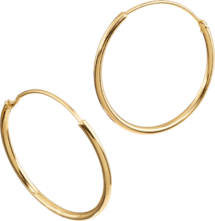 Creolen, klassieke vergulde mode-sieraden, 2 stuks