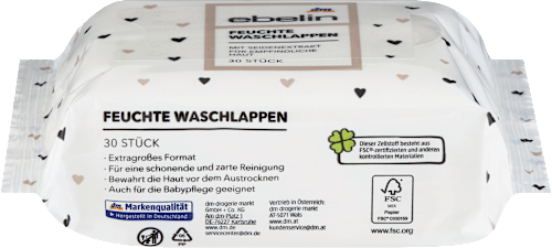 Feuchte Waschlappen Seide, 30 St