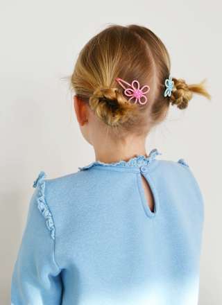 Haarspeldjes bloemen, 4 stuks