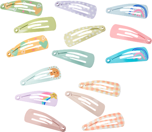 Haarspeldjes mini kleurrijk, 6 stuks