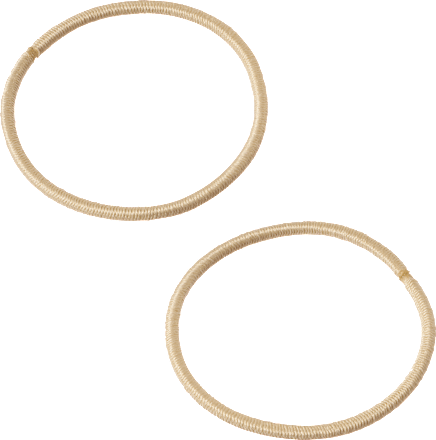 Haarelastiekjes dun, blond, 12 stuks