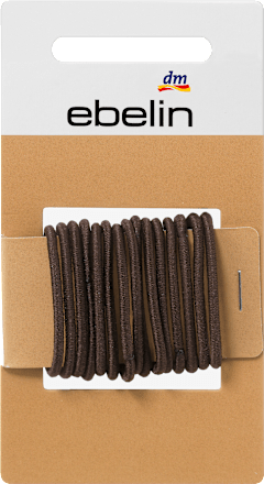 Haargummis klein/dünn braun, 15 St ebelin