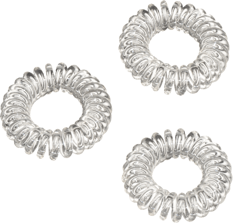 Haargummis Spirale klein transparent, 4 St