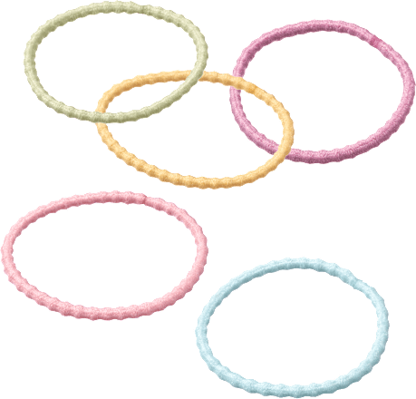Haargummis Struktur, bunt, 12 St