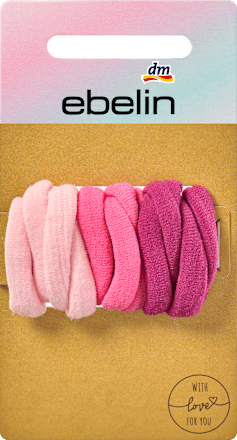 Haargummis weich mini, rosa, 12 St