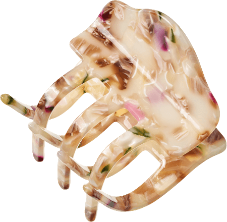 Haarklammer Acryl gemustert, creme, 1 St ebelin