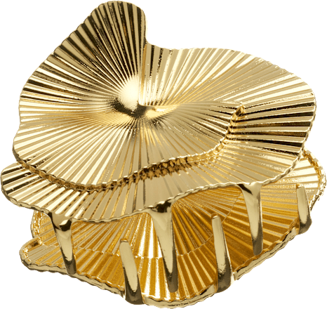 Haarklammer aus Metall, Goldoptik, 1 St