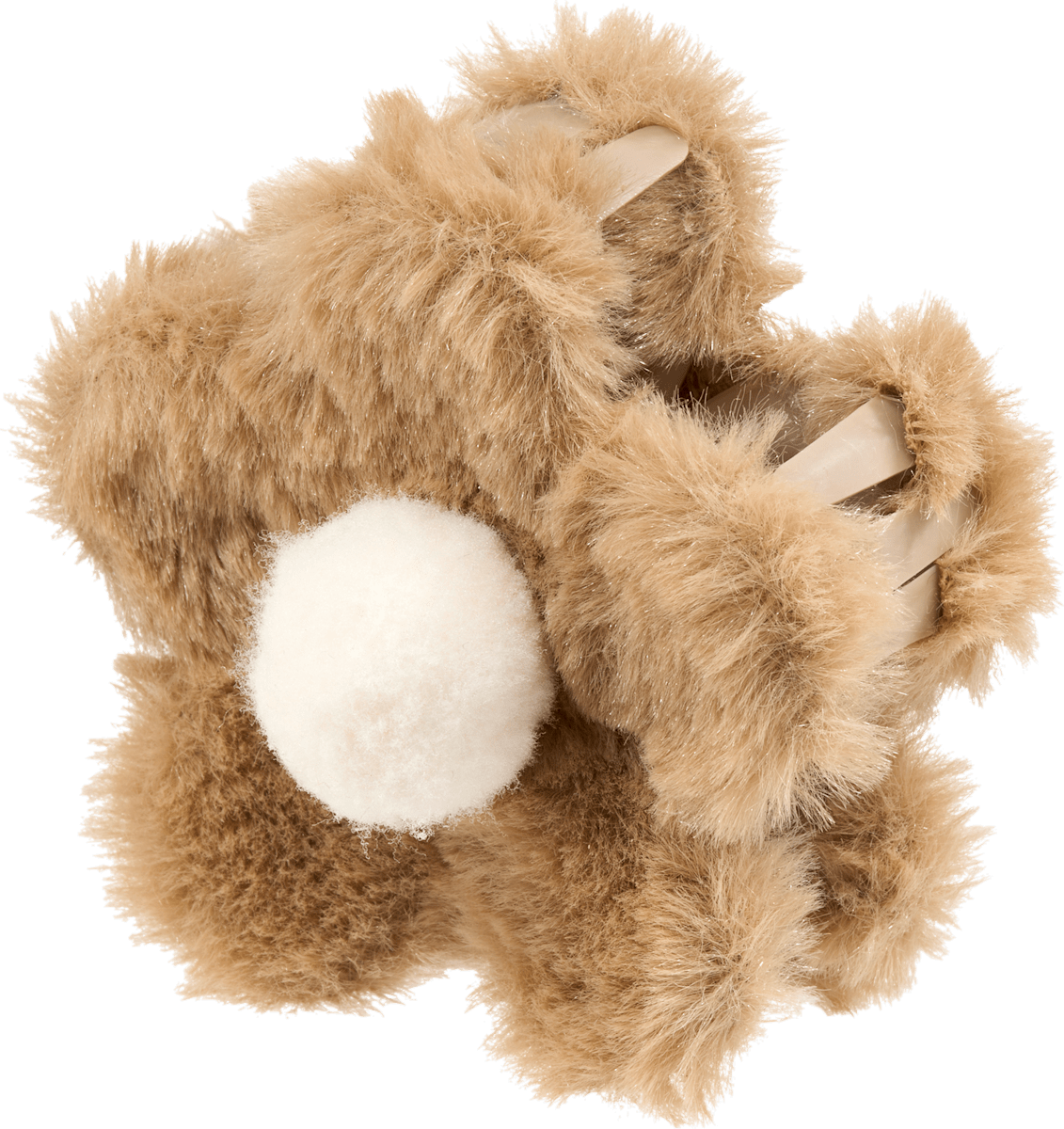 Haarklammer Blume Fell-Optik, braun, 1 St