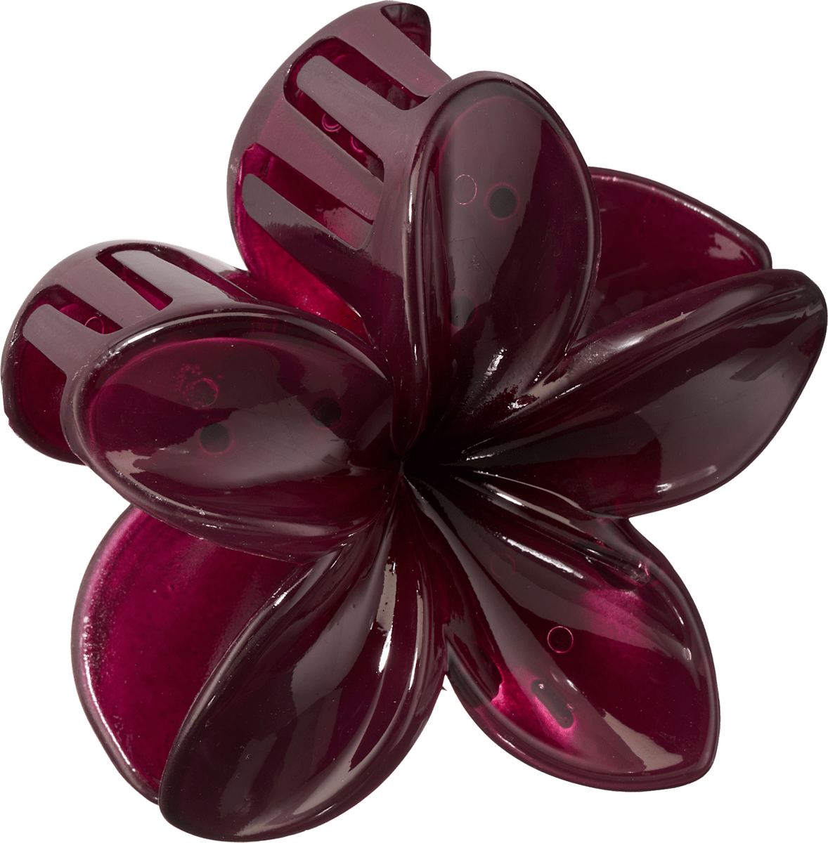 Haarklammer Blumen, aubergine, 1 St