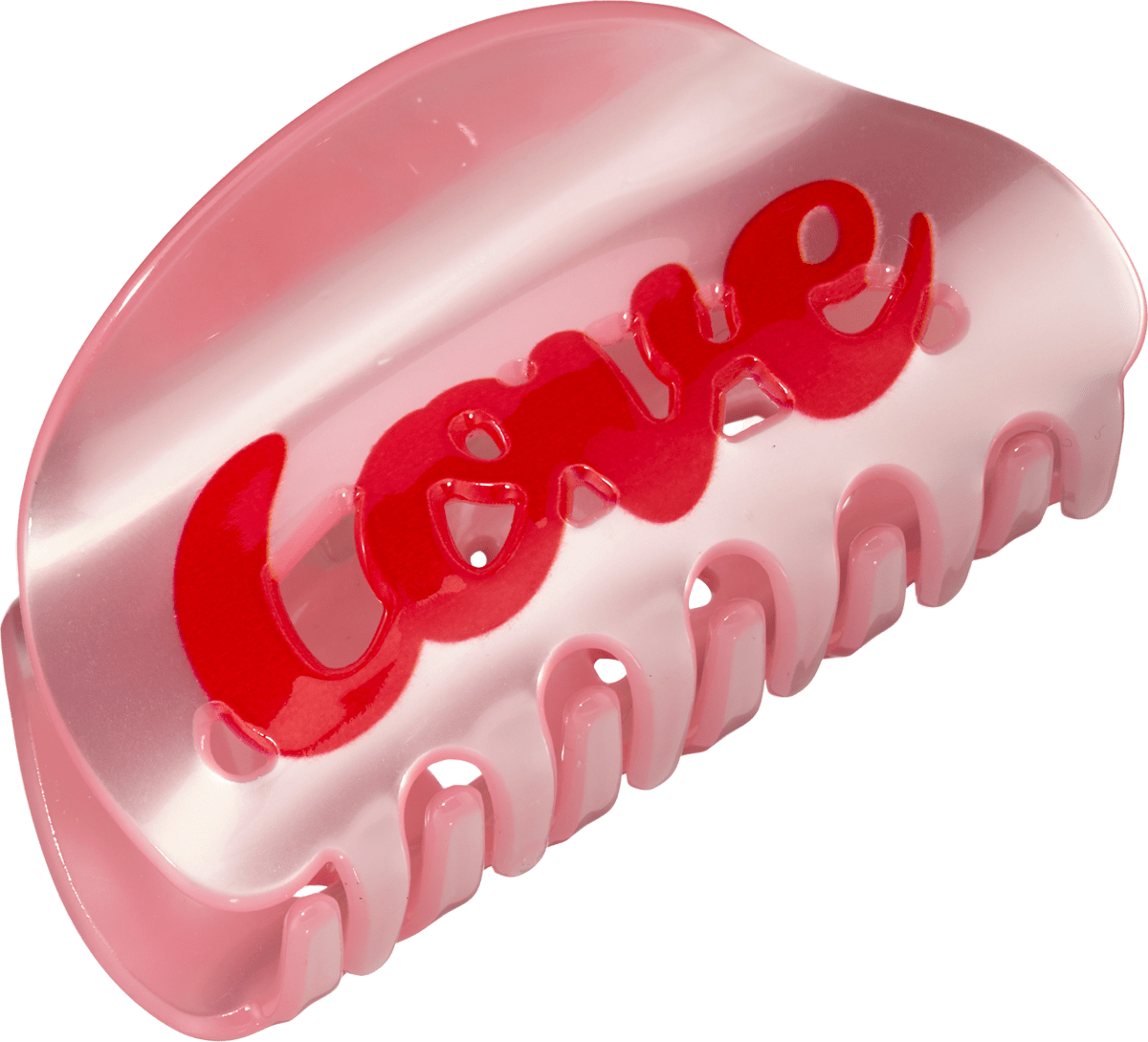 Haarklammer love, rosa, 1 St