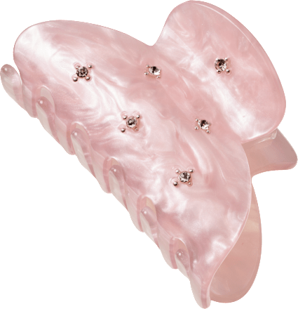 Haarclip met strass steentjes, roze, 1 st