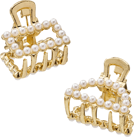 Haarklammern mit Perlen Gold-Optik, 2 St ebelin