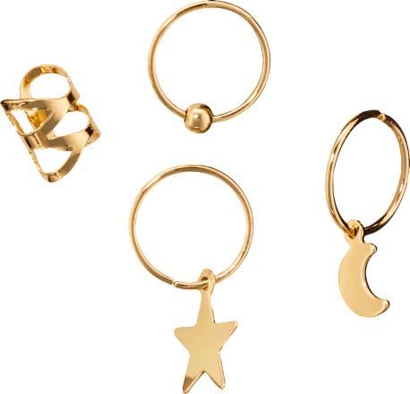 Haarpiercing-Set Stay wild, Child, 16 St ebelin