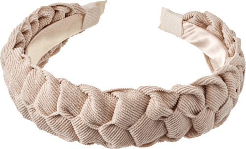 Haarreif geflochten recycelt, Creme, 1 St ebelin