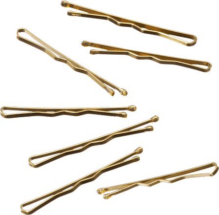 Haarschieber kurz, goldfarben, 30 St