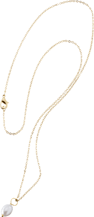 Halskette vergoldet mit Perle, 1 St ebelin