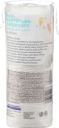 Maxi-Wattepads Supersoft, 50 St ebelin