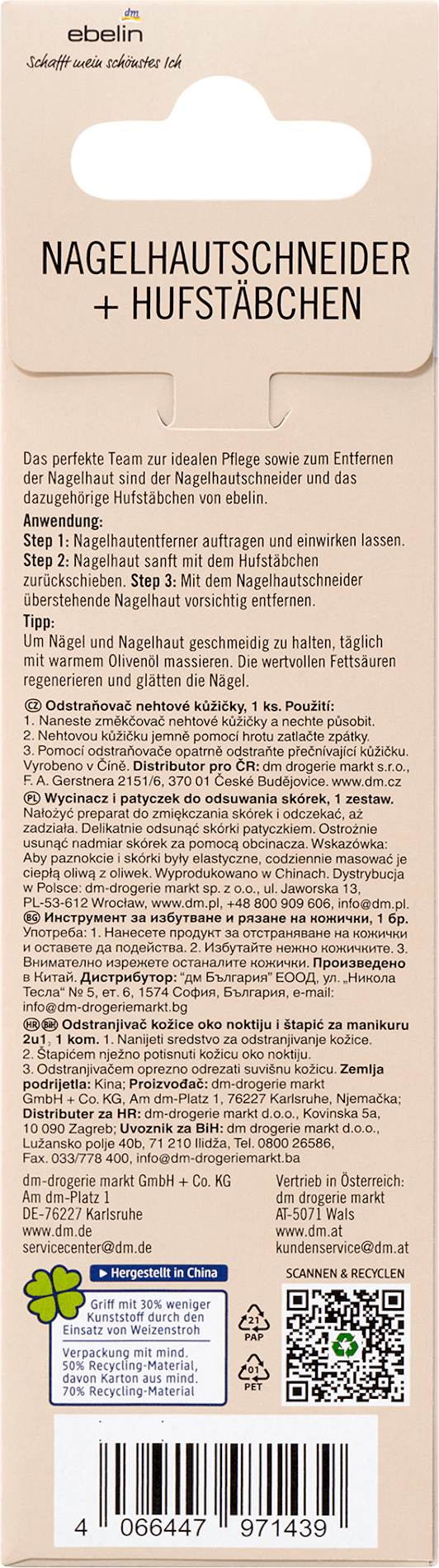 ebelin Nagelhautschneider und Hufstäbchen, 1 St