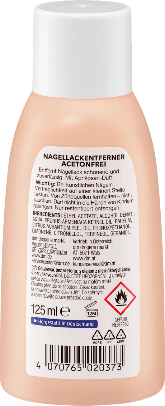 ebelin Nagellackentferner acetonfrei, 125 ml