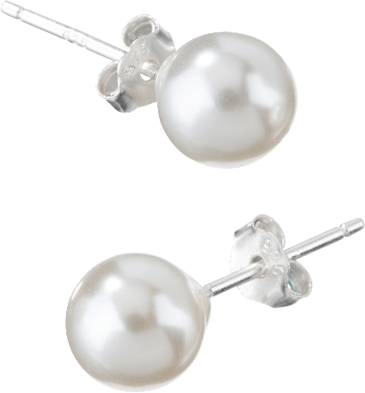 Ohrstecker Perle 925 Silber, 2 St
