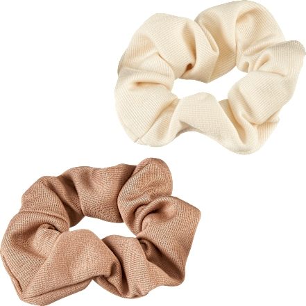 Scrunchies braun, creme, 2 St ebelin