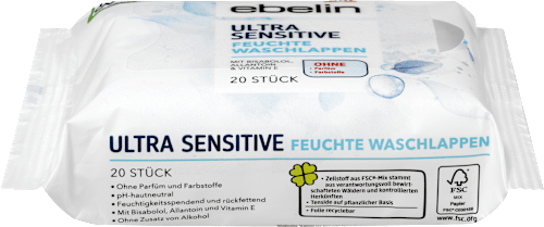 Ultra gevoelige washandjes, 20 stuks