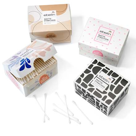 Wattenstaafjes motiefdoos, 300 stuks