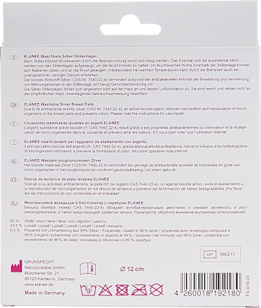 Stilleinlagen Silber waschbar, 2 St