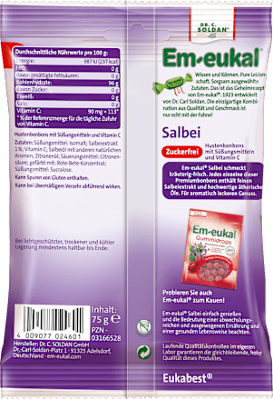 Suikervrije salie snoepjes, 75 g