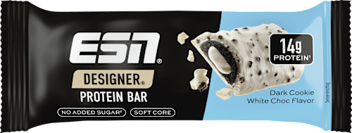 Proteinriegel Designer Bar, Dark Cookie White Chocolate Geschmack, 45 g